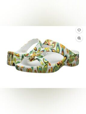 Dawgs Women's Loudmouth Z Sandals Shagadelic White Size 6